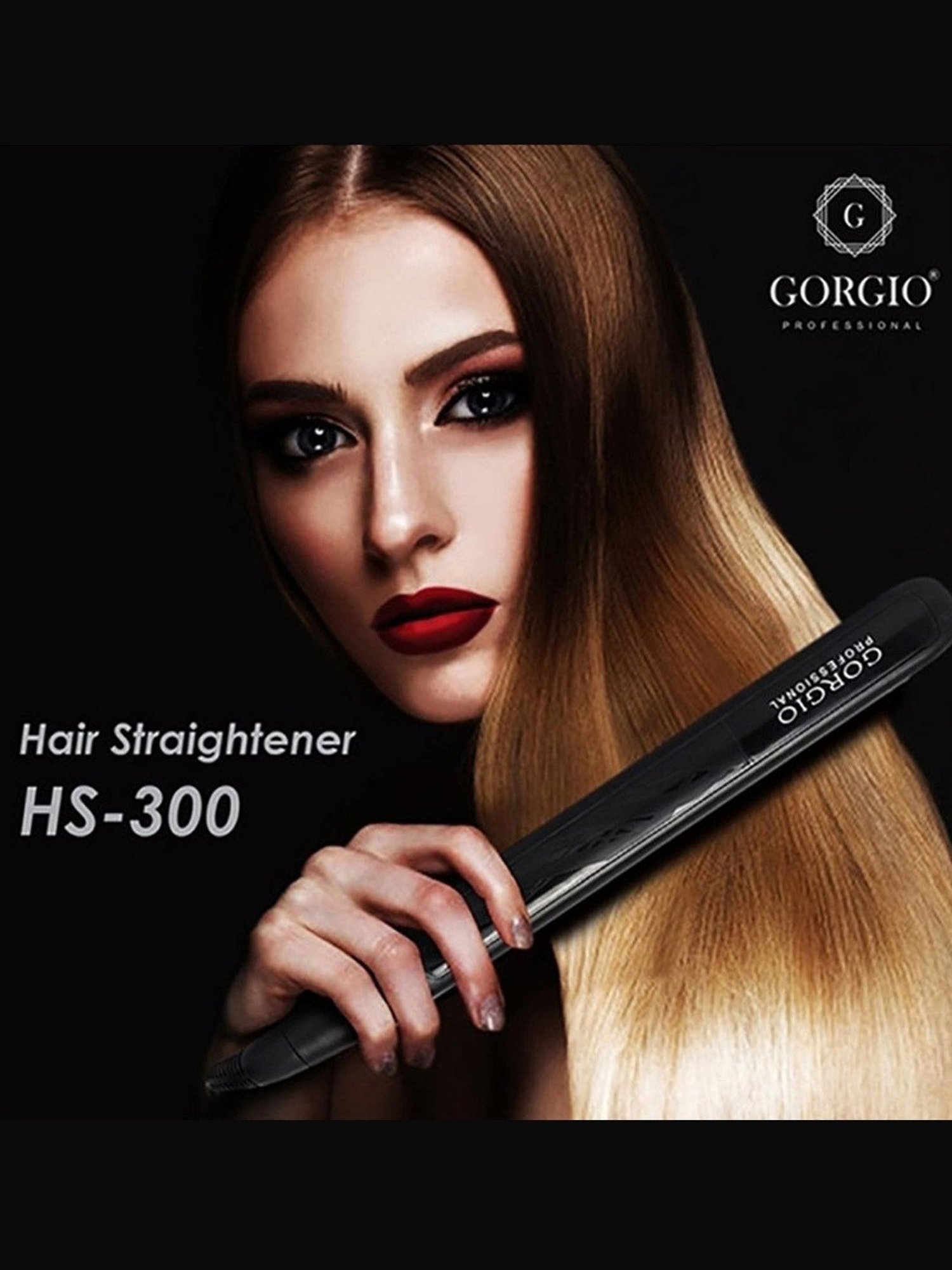 Gorgio Professional HS300 Hair Straightener (Black)