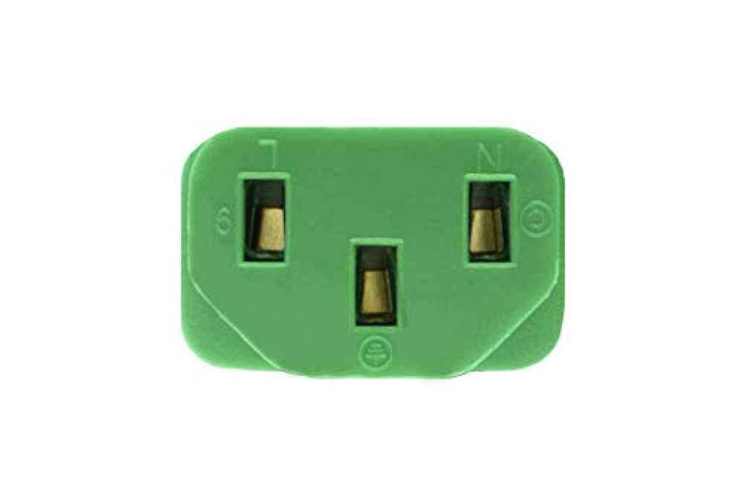 sf cable 6ft iec 60320 c14 to c13 power extension cord 10amp 250v 18/3 awg sjt - green