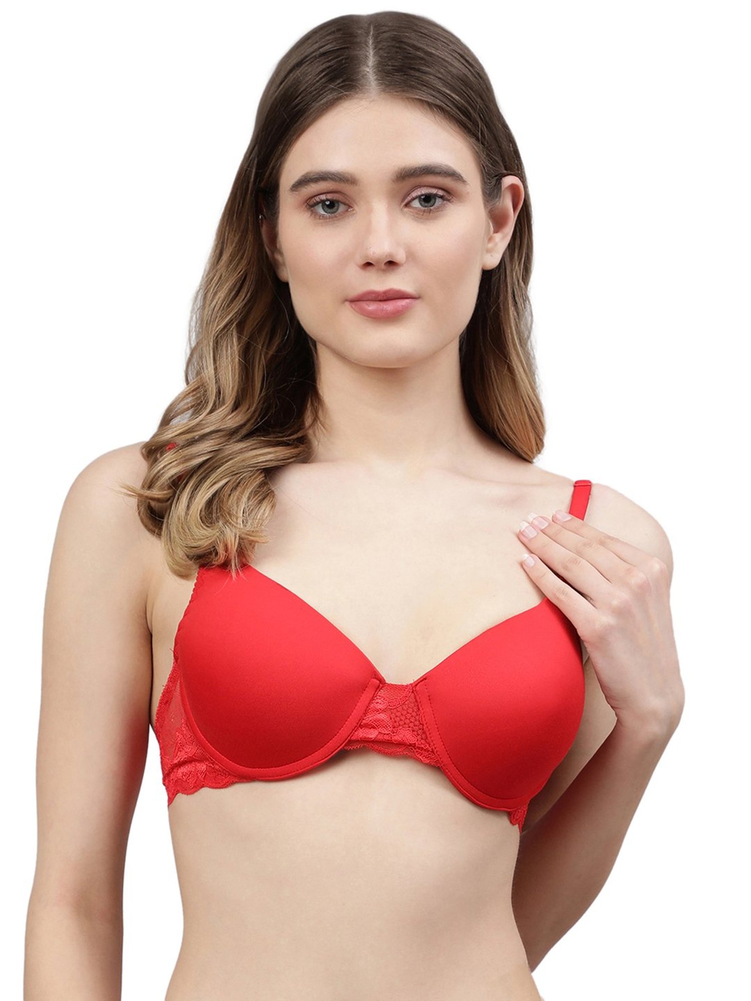 Cukoo Red Full Coverage Padded Everyday Bra