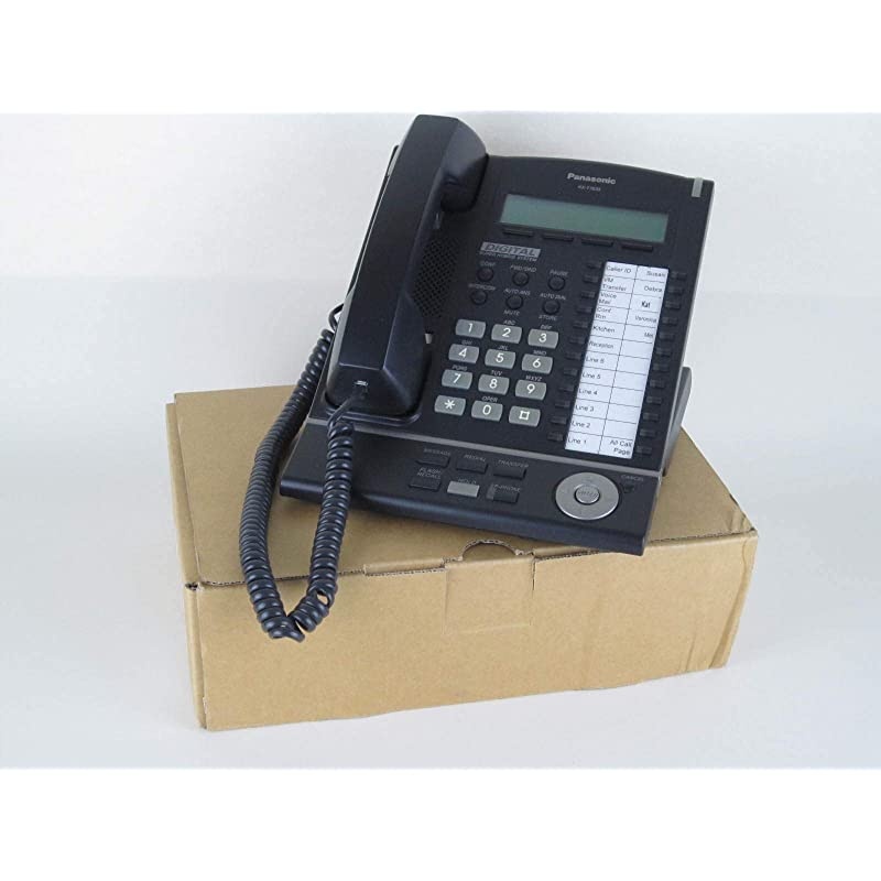 KXT7633B Digital Telephone Black 3Line LCD Proprietary Phone Renewed