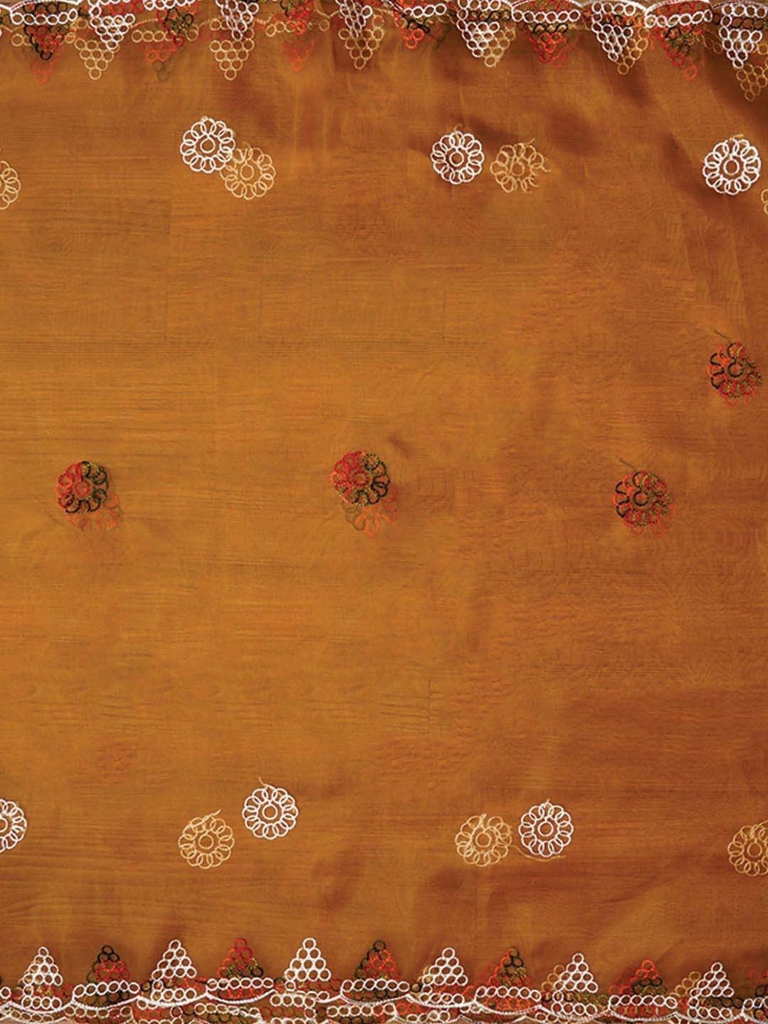 Jaipur Kurti Mustard Embroidered Unstitched Dress Material