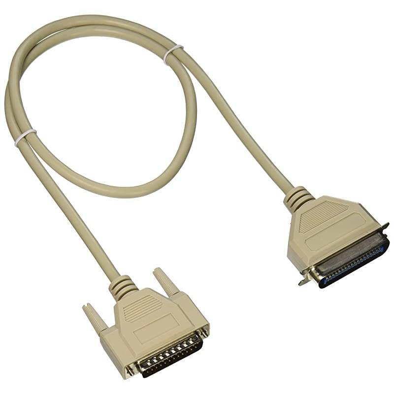 02797 DB25 Male to Centronics 36 Male Parallel Printer Cable Beige 3 Feet 091 Meters