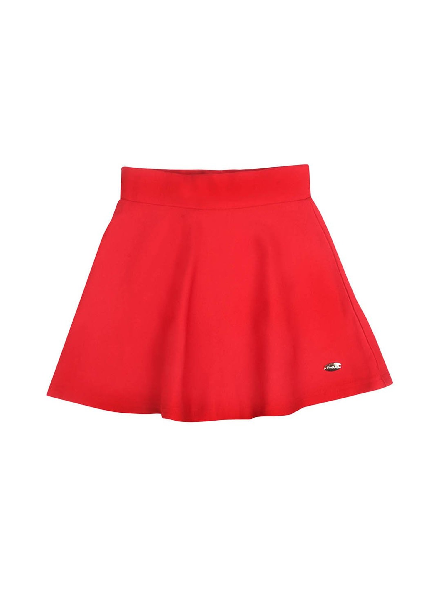 Tiny Girl Red Solid Skirt