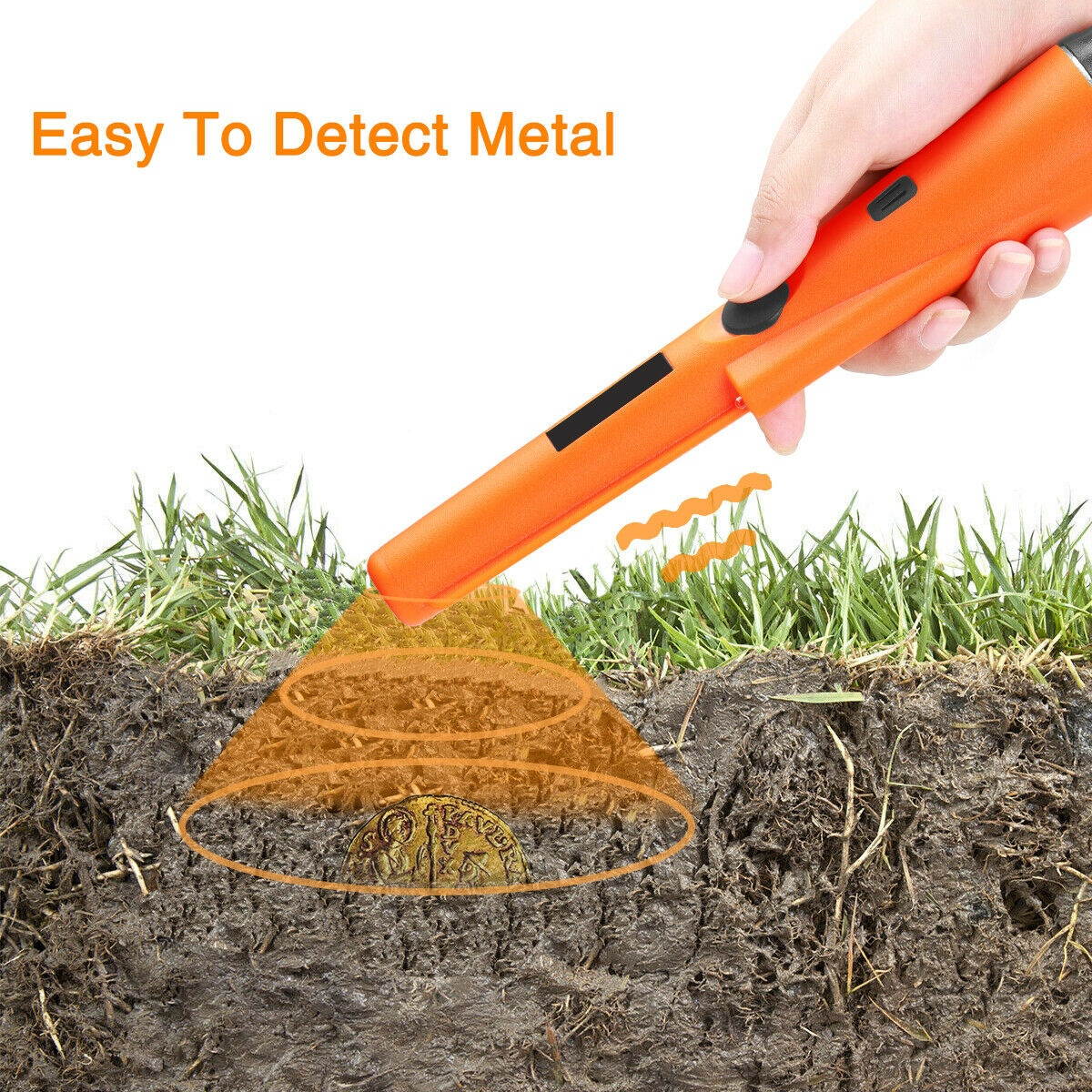 Metal Detector Waterproof Hand Held Automc Pinpointer Tools Sensitive Tester