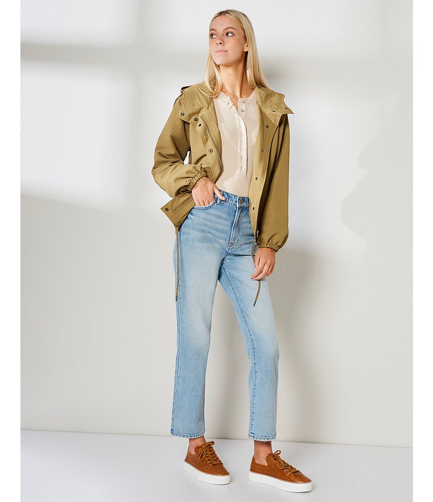 Every Ankle Crop Front Zipper Straight Leg Jeans