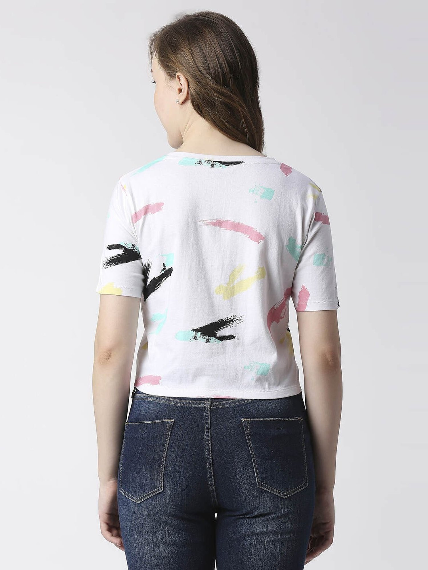 Pepe Jeans White Cotton Printed T-Shirt