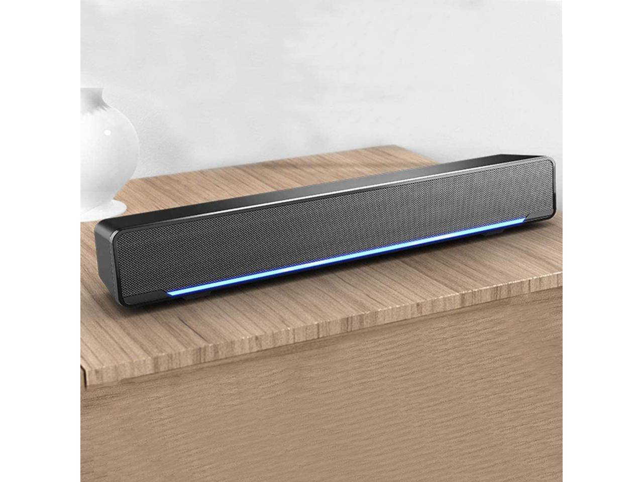 Soundbar, Maboo USB Powered Sound Bar Speakers for Computer Desktop Laptop PC, Black (USB)
