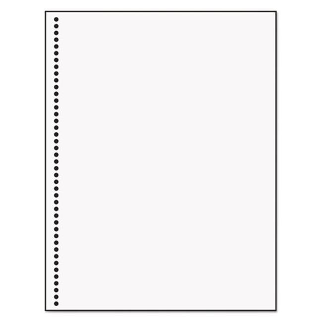 8-1/2'' x 11" Laser Cut Sheet, 20# White Stock, 43 Round Hole Coil Punch for Spiral Bind (Carton of 2500)