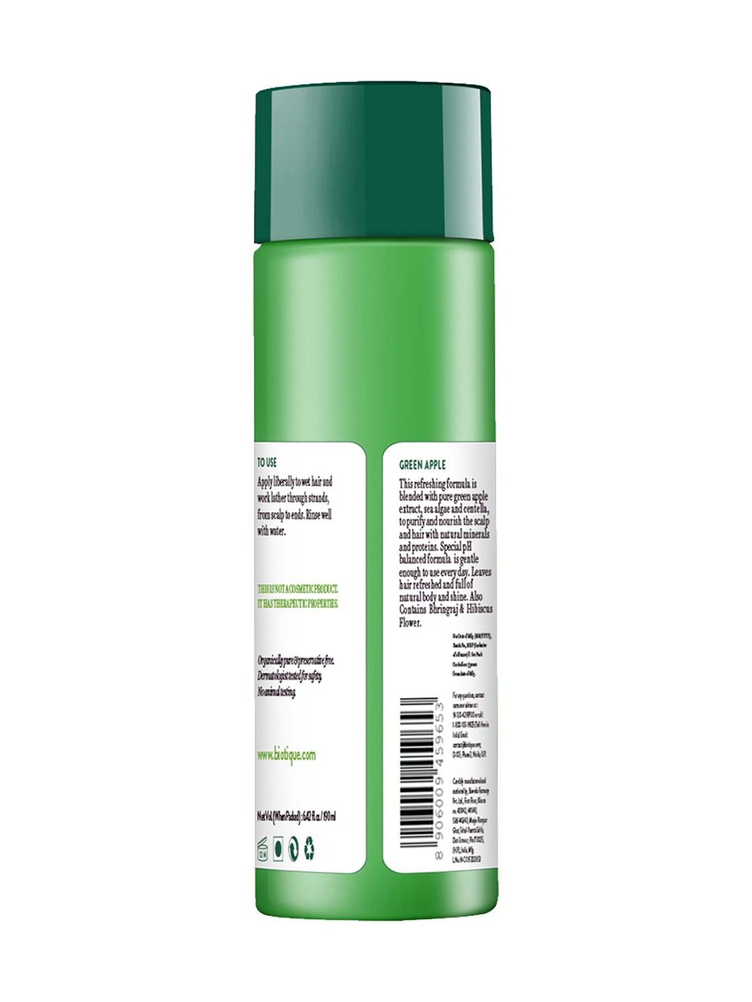 Biotique Green Apple Shine & Gloss Shampoo with Conditioner - 190 ml