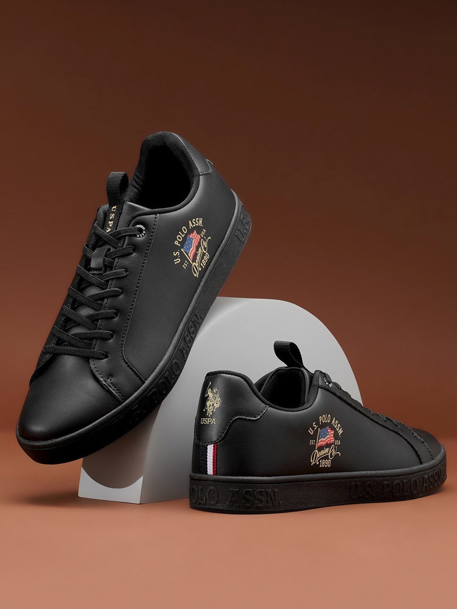U.S. Polo Assn. Men's Lars Black Casual Sneakers