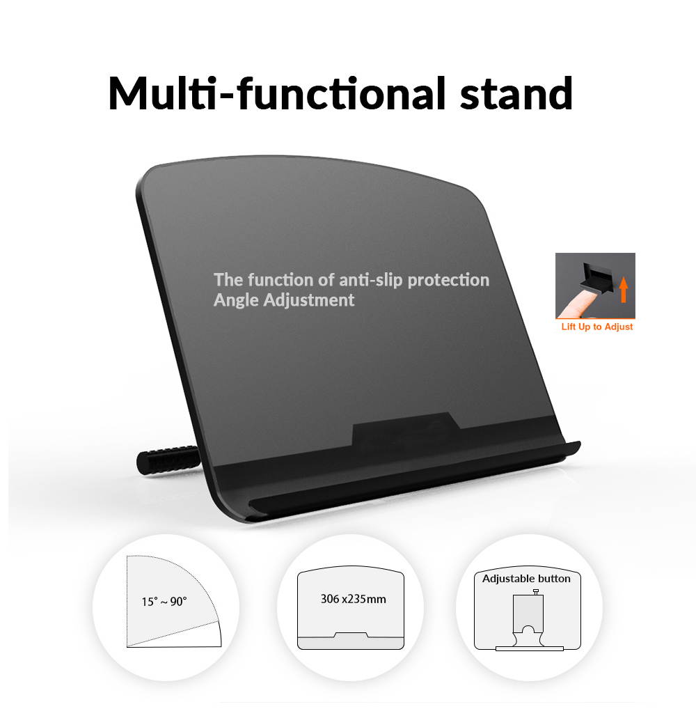 HUIYOU D161 15.6-inch Drawing Tablets with 7 shortcut keys (92% NTSC, 8192 liquid level pressure, 2 batteryless pens) with stand