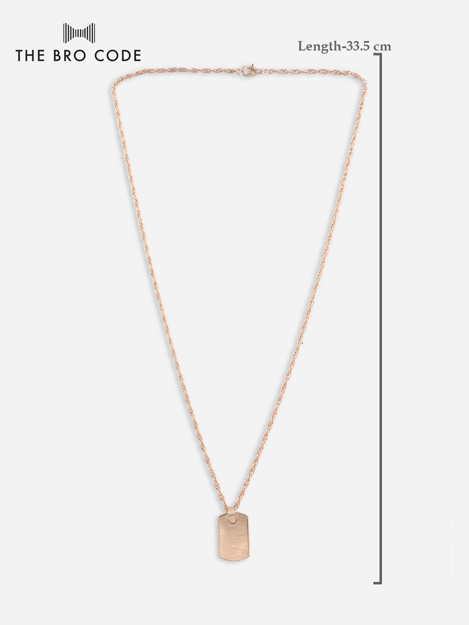 The Bro Code Gold-Plated Dog Charm Necklace For Men