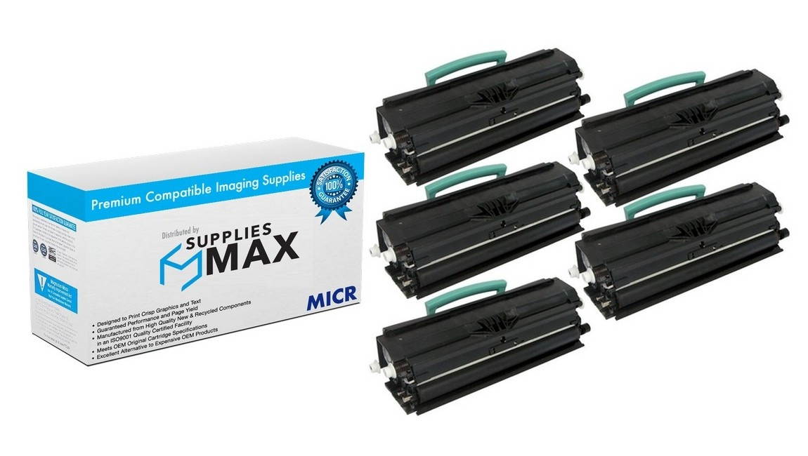 SuppliesMAX Compatible MICR Replacement for IBM InfoPrint 1811D/1812DN/1822DN/1822DW/1823 High Yield Toner Cartridge (5/PK-9000 Page Yield) (39V3202_5PK)