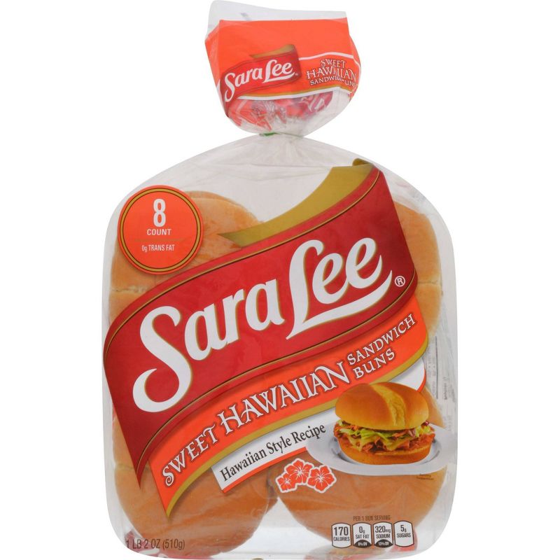 Sara Lee Hawaiian Hamburger Buns - 18oz