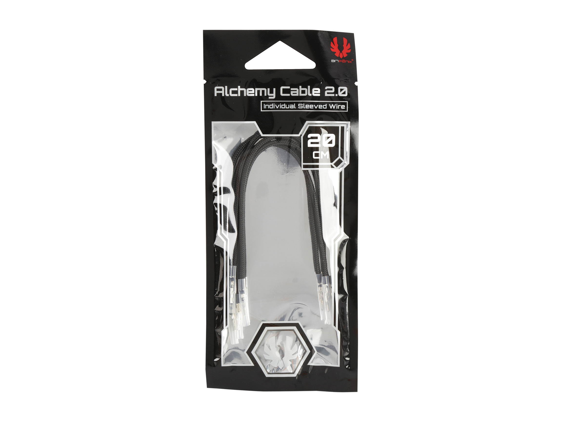 BitFenix BFX-ALC-20CMLW-RP 7.87 in. (20 cm) ALCHEMY 2.0 PSU CABLE, 5X 20CM - WHITE