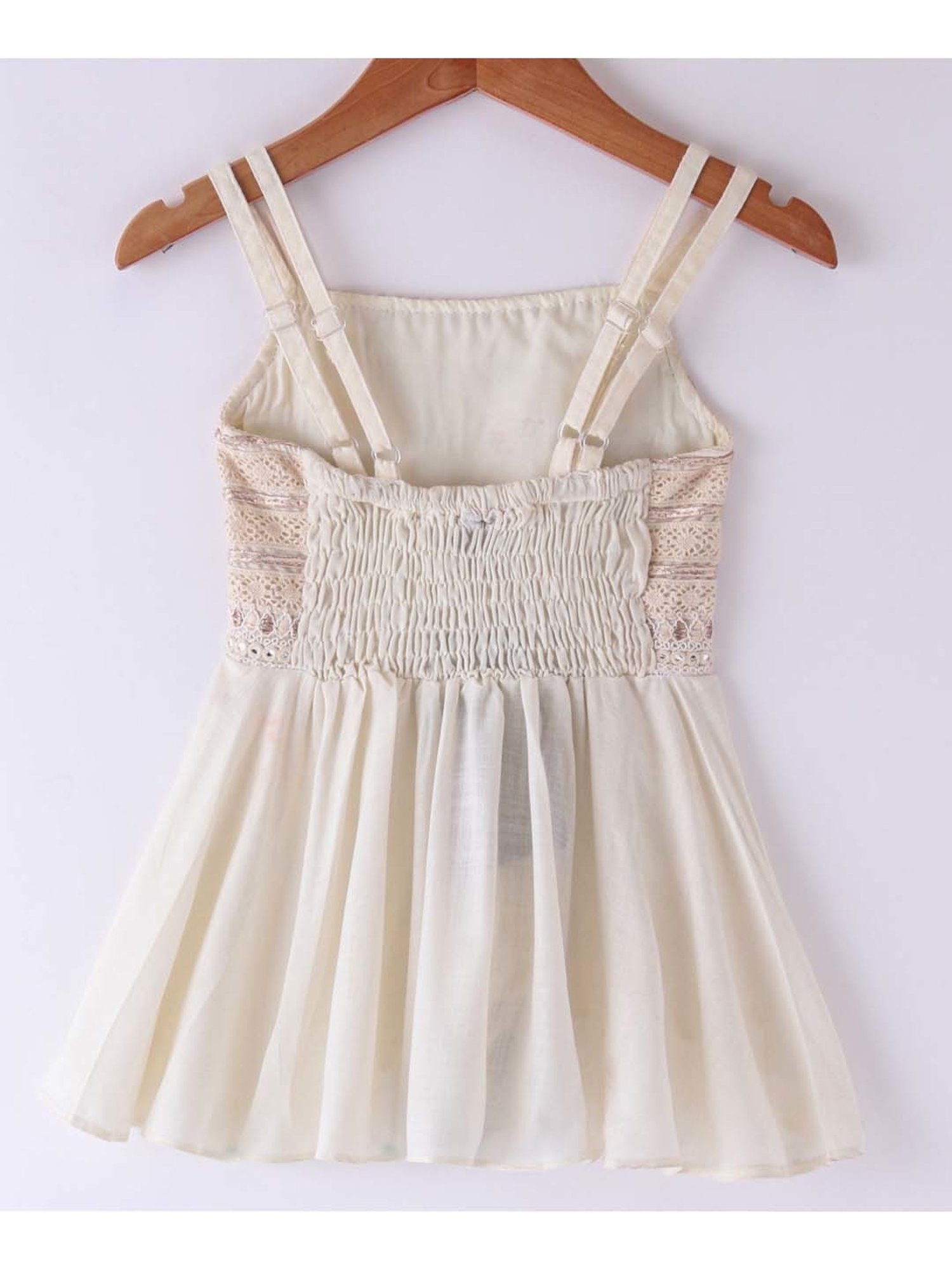 TWISHA Kids Off-White & Pink Embroidered Top Set