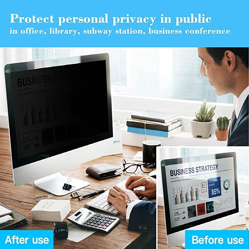 Inch Monitor Privacy Filter -Anti Glare Screen Protector Compatible Diagonal " Widescreen Desktop and All-in-One Monitor with 16:10 Aspect Ratio Screen[16.1" W x 10.1" H]