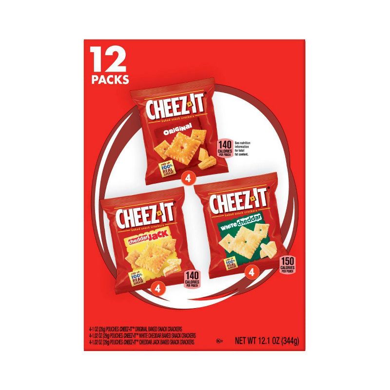 Cheez-It Baked Snack Crackers Variety Pack 12ct