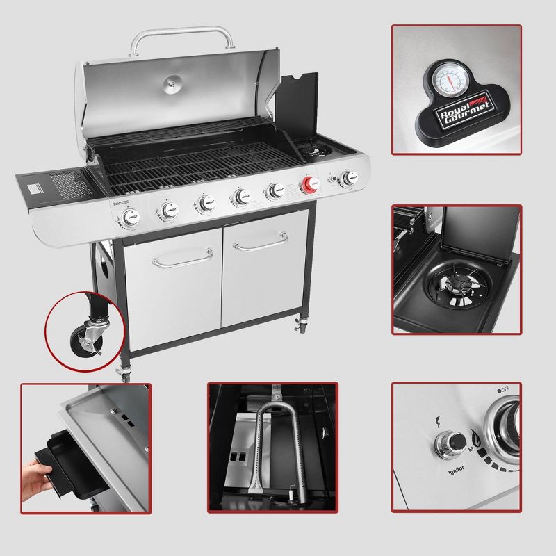 Kenmore 3-Burner Pedestal Gas Grill PG-4030400 Brown