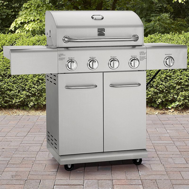 Kenmore 4-Burner Grill with Searing Side Burner PG-40405SOLSteel