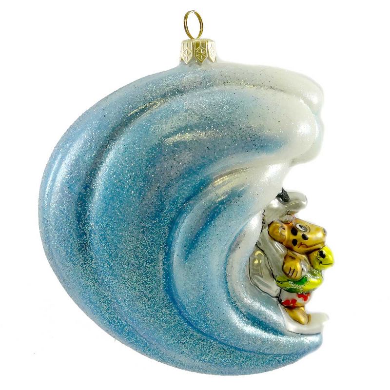 Holiday Ornament Surfing Safari Ornament Morris Animal White  -  Tree Ornaments