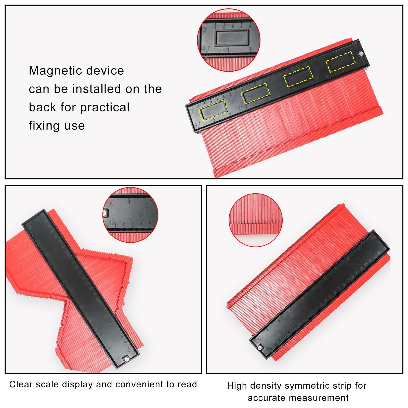 4.7Inches/ 120MM Contour Gauge Duplicator Irregular Shaping Measure Ruler for Woodworking Tracing Flooring Molding Repairing DIY Decoration