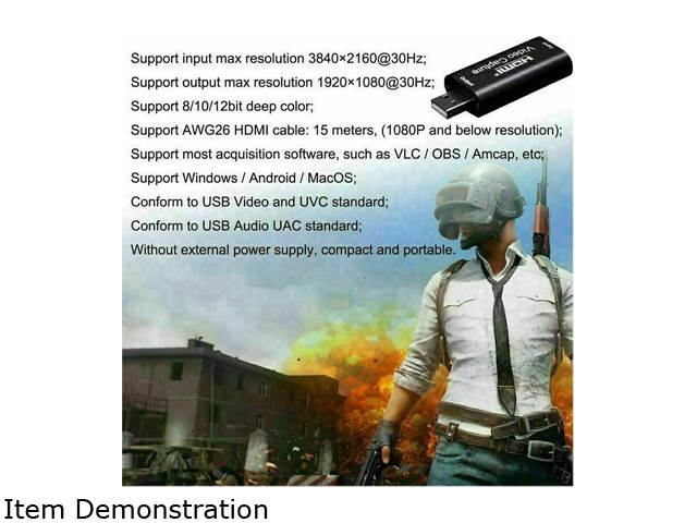 easyday Audio Video Capture Card HDMI to USB 2.0 1080P Record  Directly to Computer for Gaming, Streaming, Teaching, Video Conference or Live Broadcasting