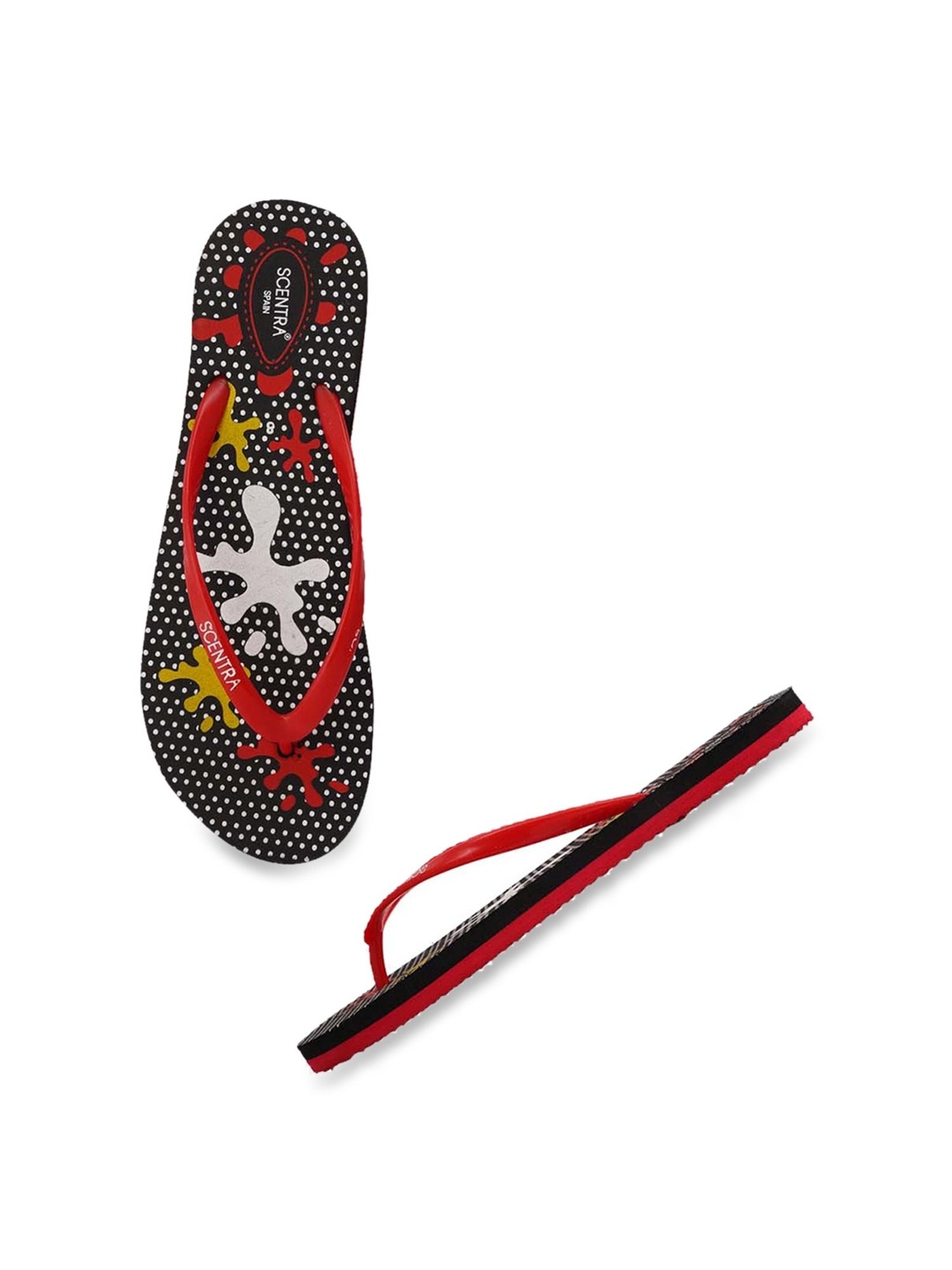 Scentra Women's Red Flip Flops