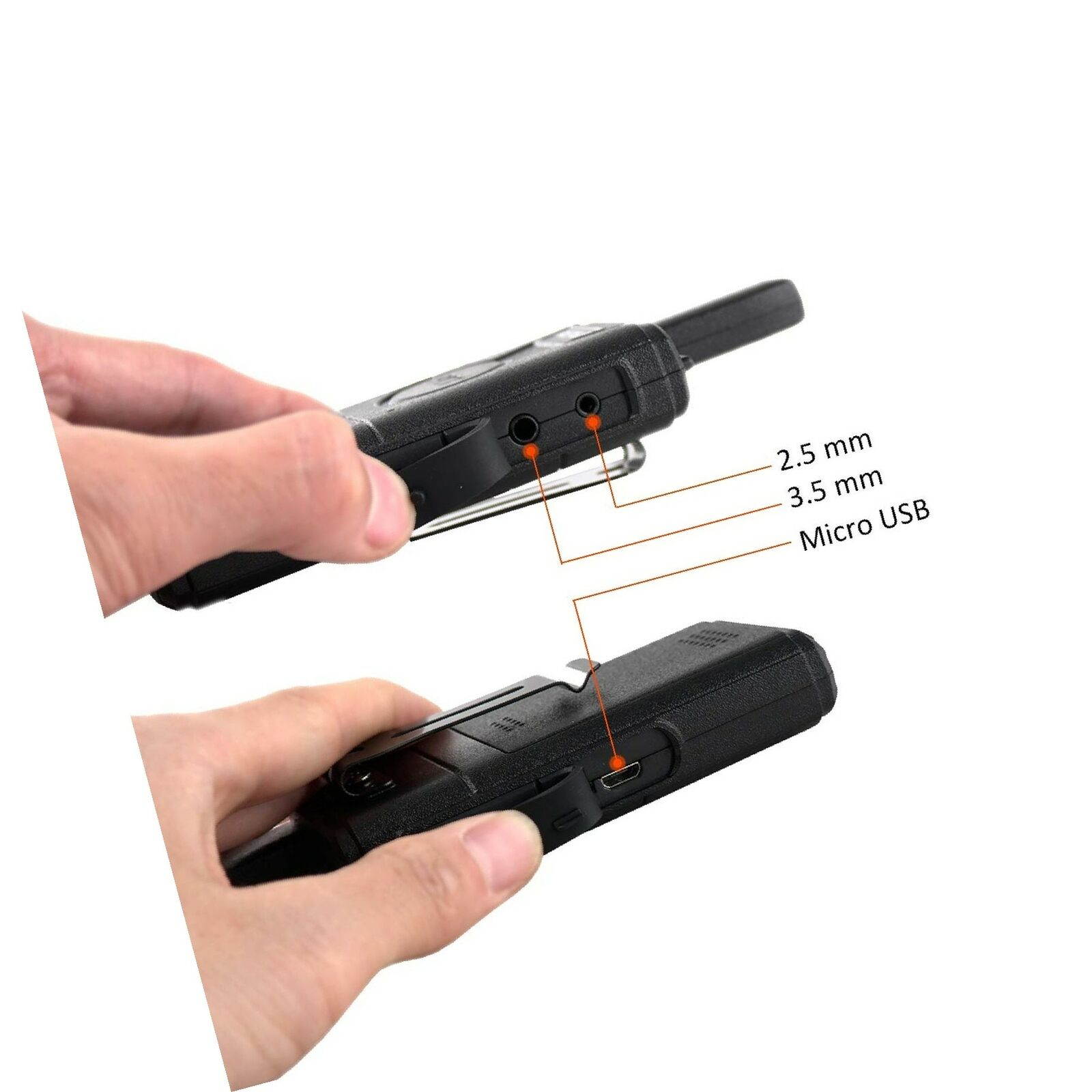 Retevis RT18 Walkie Talkies Rechargeable 16 Channel Dual PTT VOX Super Thin S...