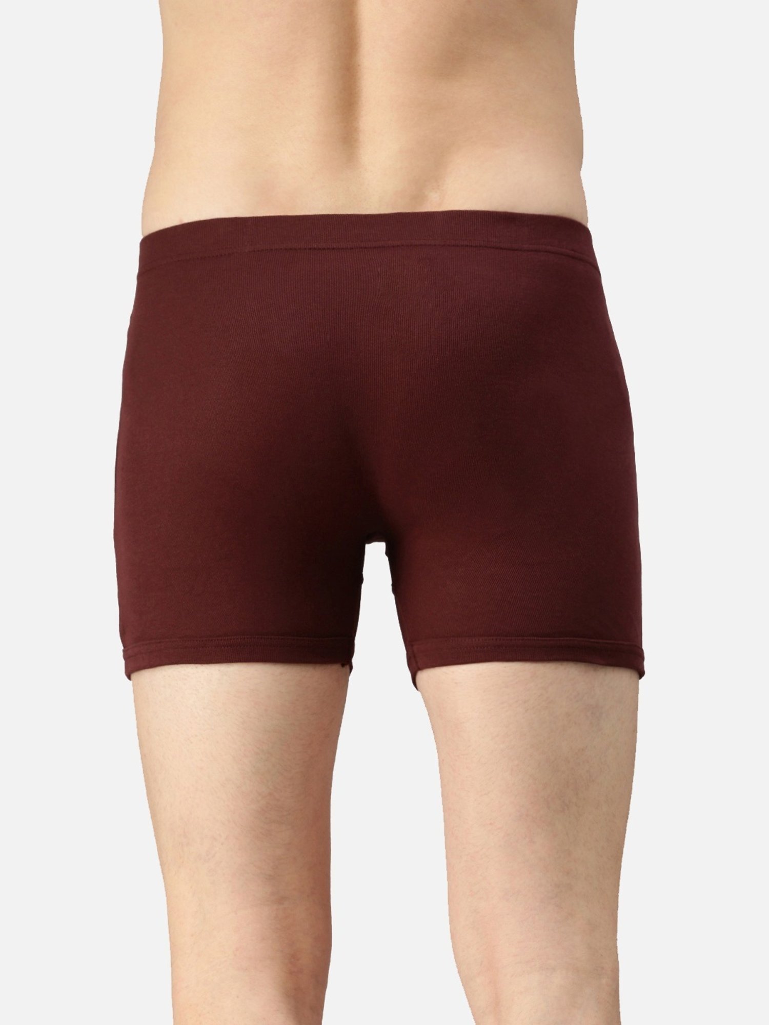 Zoiro Bitter Chocolate & Navy Blue Cotton Regular Fit Trunks - Pack Of 2