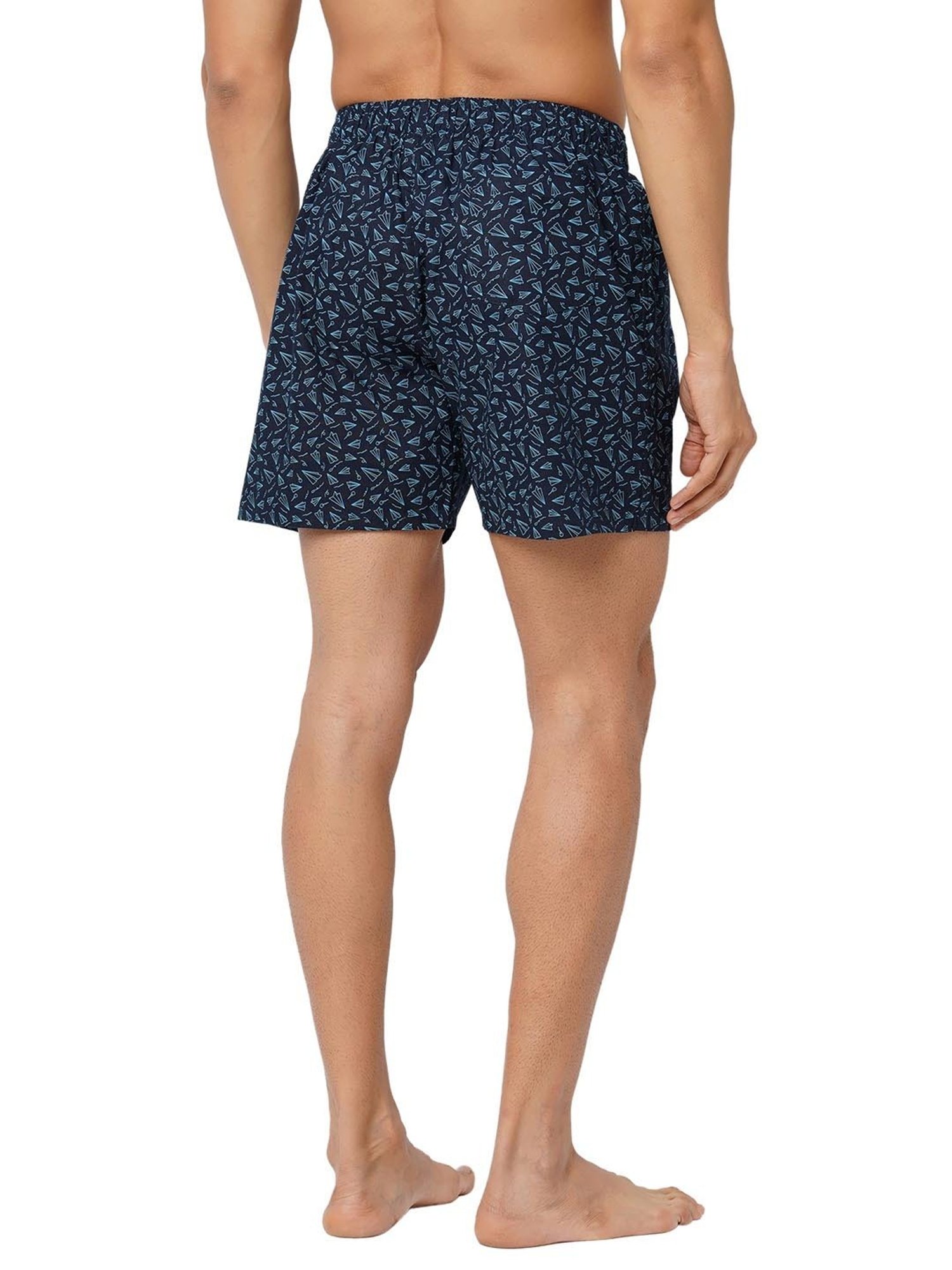 Fitz Navy Printed Cotton Boxers