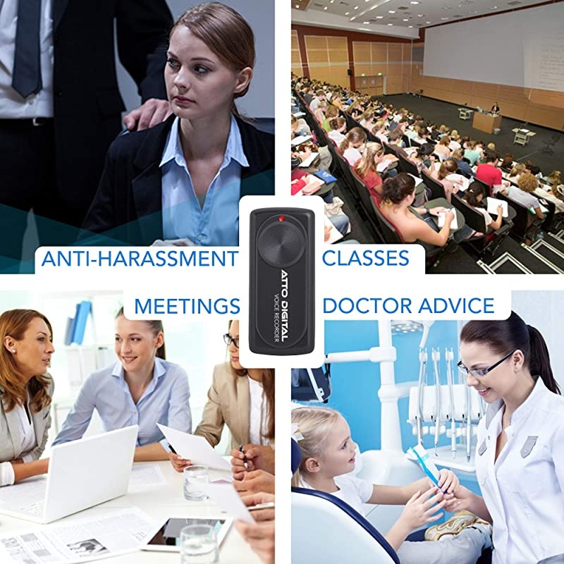 Voice Recorder with 20 Hours Battery Life | Ideal for Lectures Meetings or Interviews | 141 Hours Capacity on 8GB | nanoREC by aTTo Digital