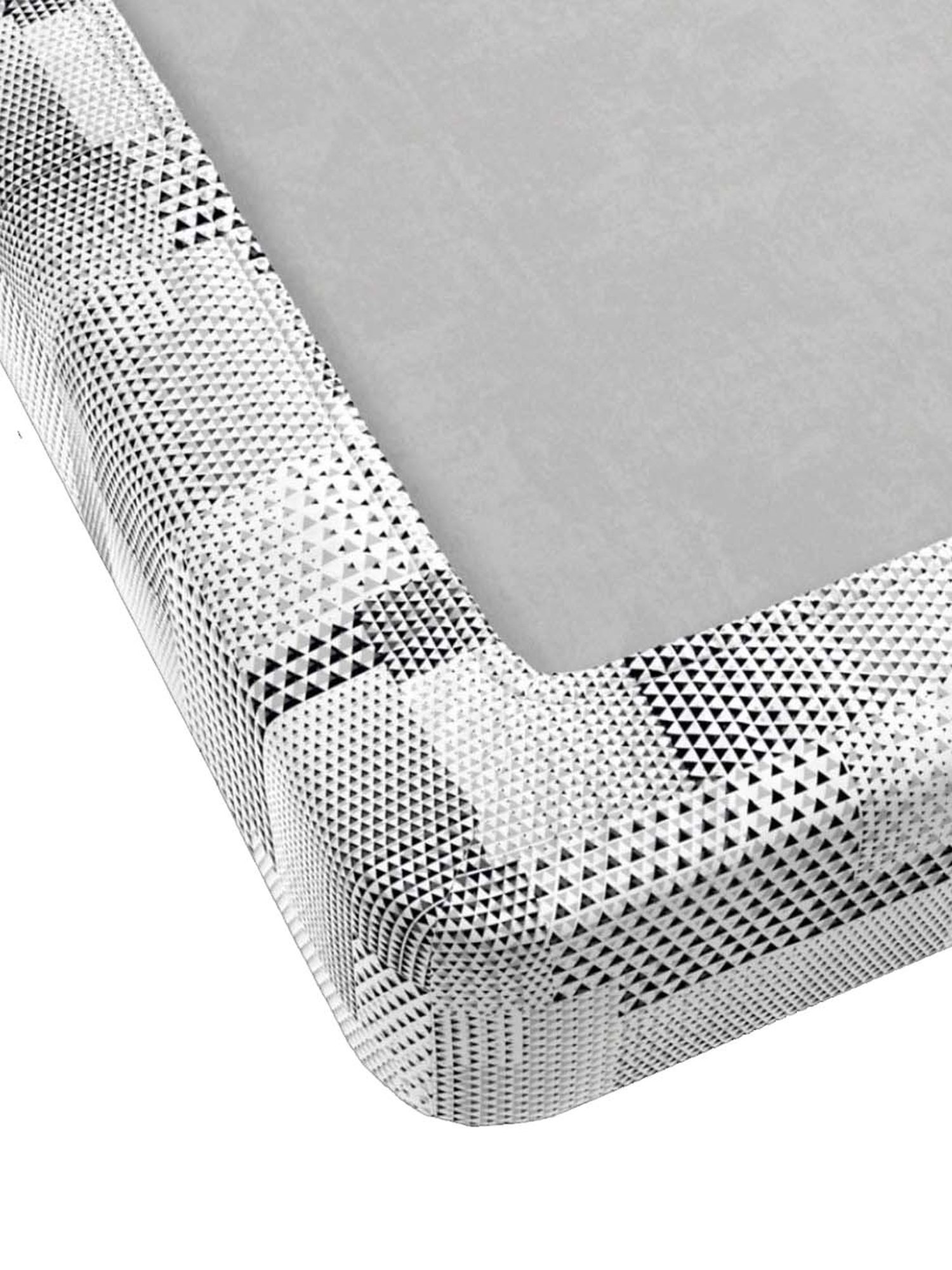 DDecor Geometric Grey 144 TC Cotton King Bedsheet with 2 Pillow covers