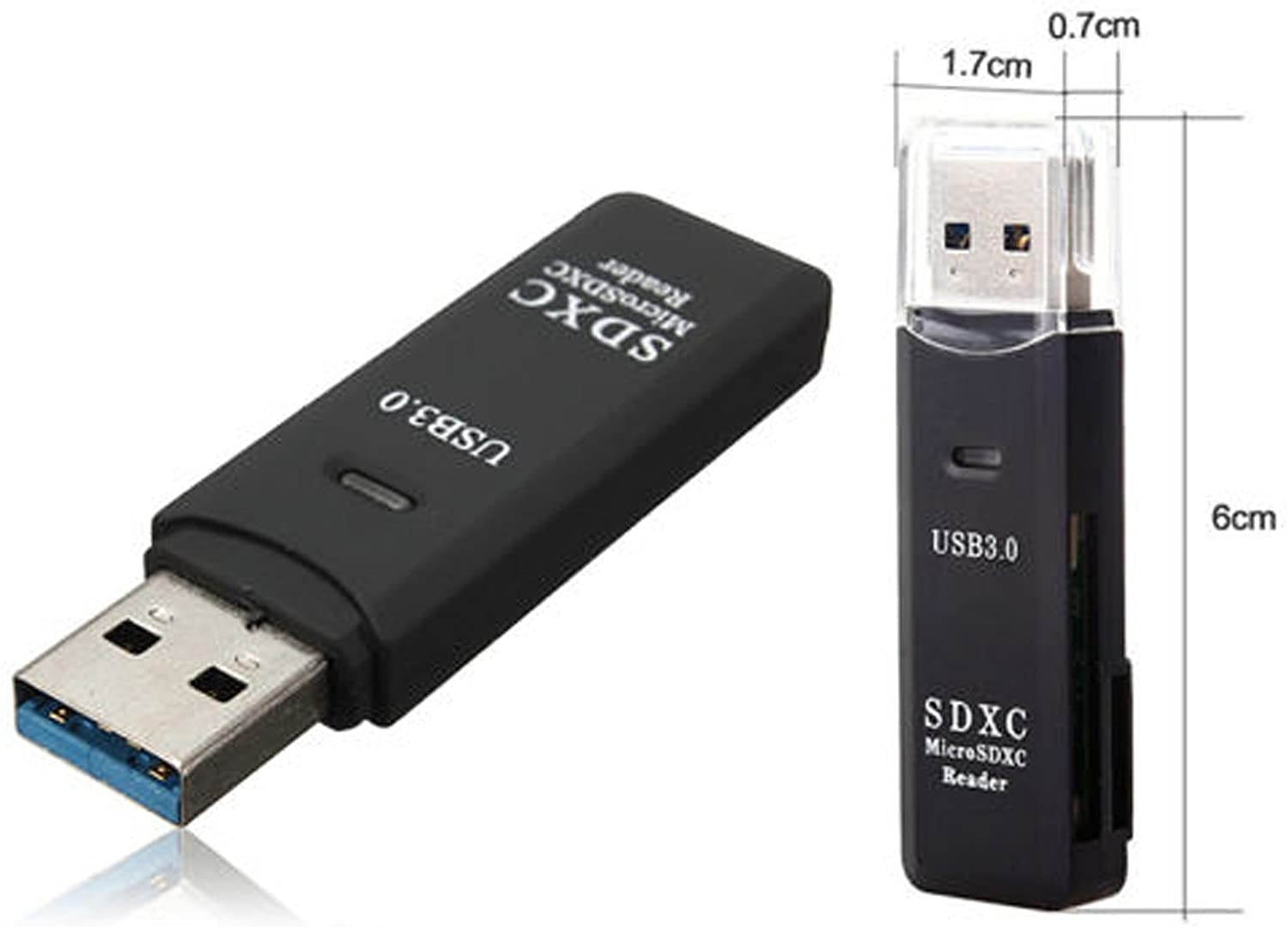 Lupo USB 3.0 Multi Card Reader - Supports SD, SDHC, MMC, RSMMC, MMC Mobile, MMC Micro, SDXC, Micro SD and T-Flash