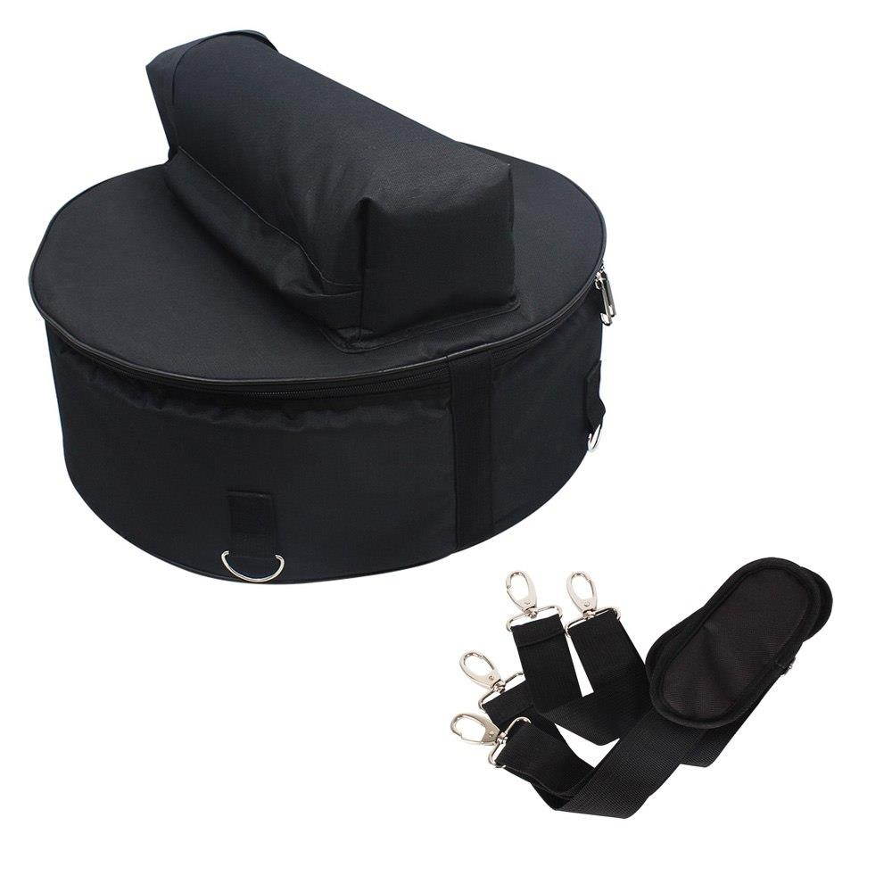 Durable 14 Inch Snare Drum Bag Backpack Case with Shoulder Strap Outside Pockets
