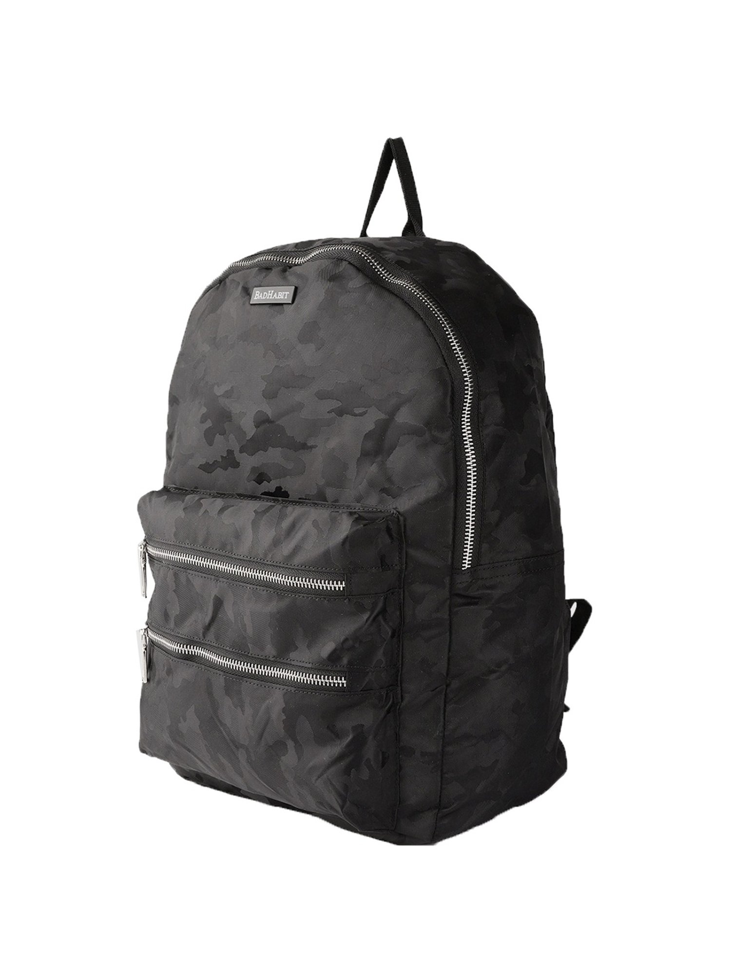 Bad Habit Black Polyester Large Backpack