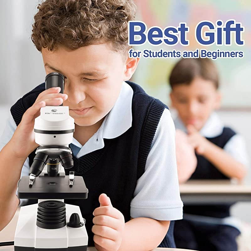 for Kids and Students 1000X School Science Kit with 10pcs Prepared Slides + 5pcs Blank Slides Smartphone Adapter Carrying Bag for School Teaching Family Education