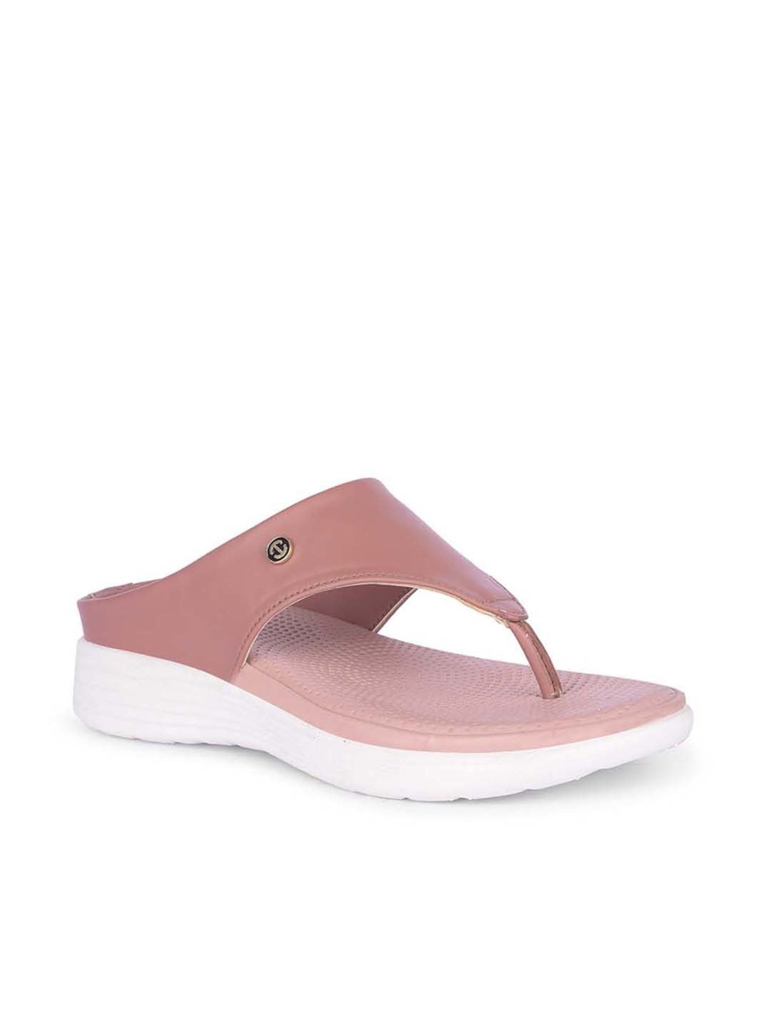 Healers by Liberty Women's Peach Thong Wedges