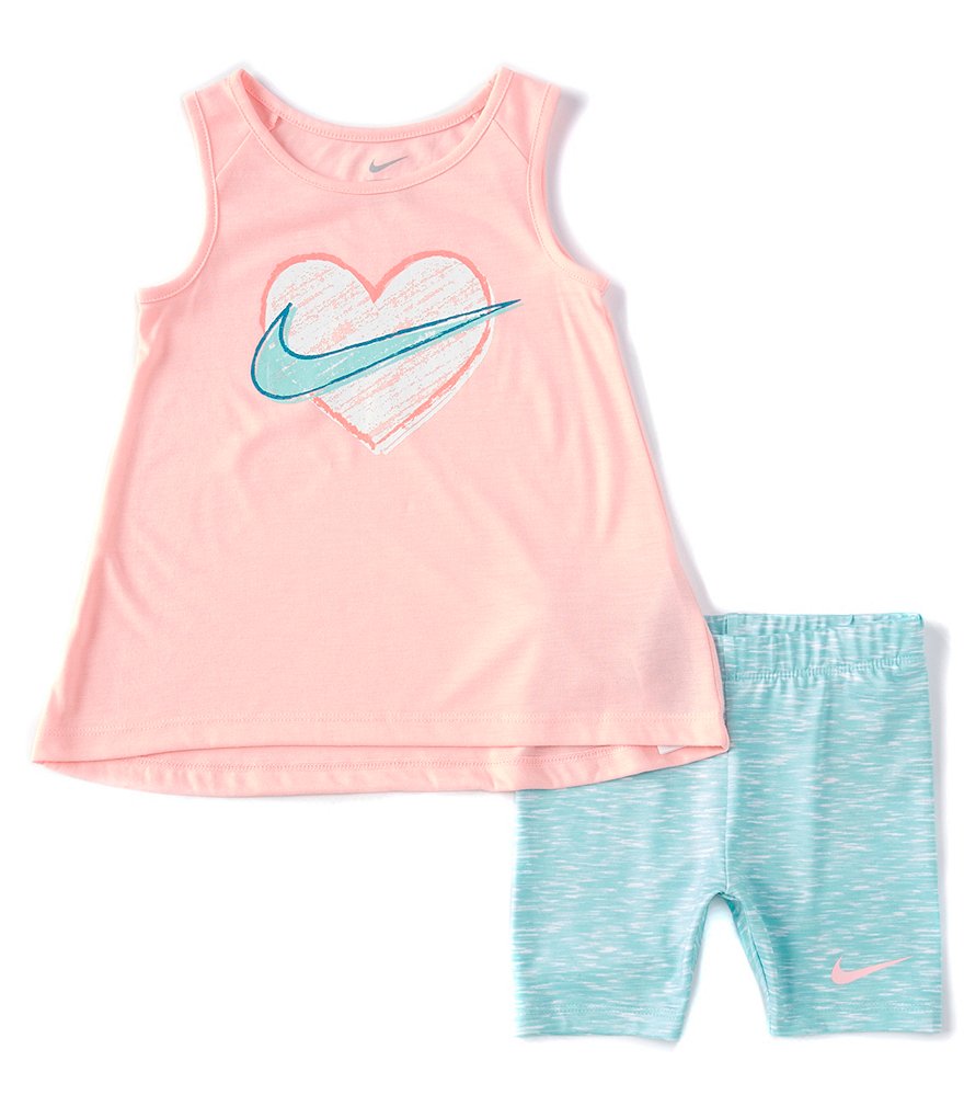 Nike Little Girls 2T-6X Swoosh Tempo Shorts