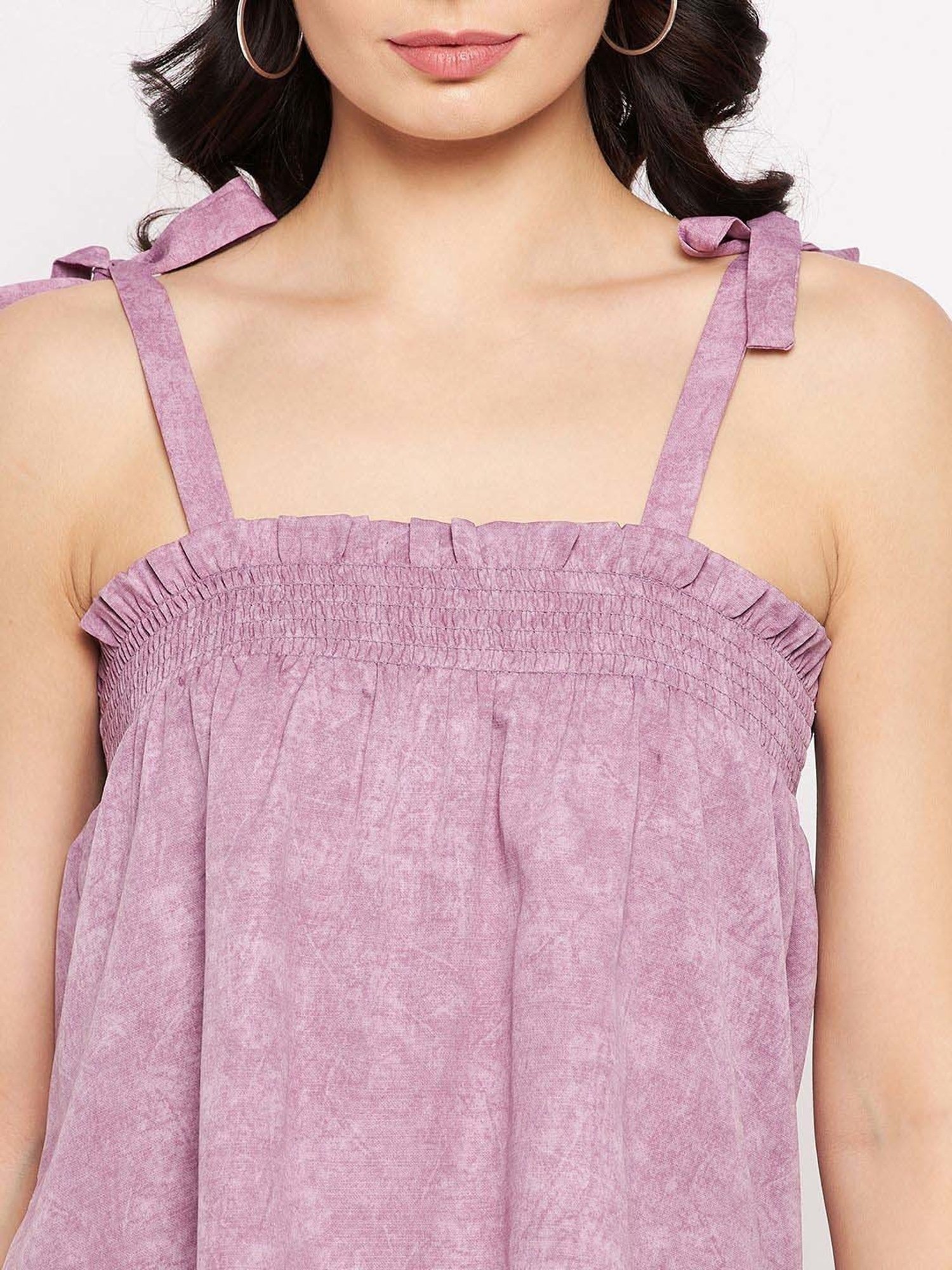 PURYS Purple Regular Fit Top