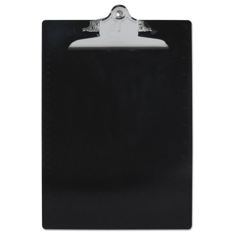 Saunders Recycled Plastic Clipboards 1" Clip Cap 8 1/2 x 12 Sheets Black 21603