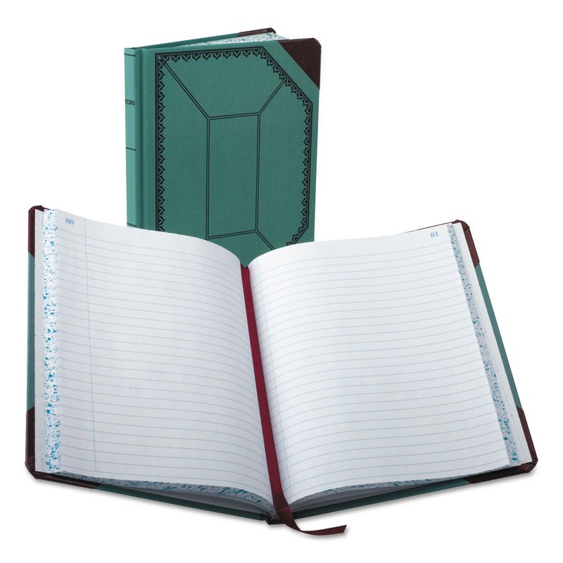 Boorum & Pease Record/Account Book Blue/Red Cover 150 Pages 9 5/8 x 7 5/8 3738150R