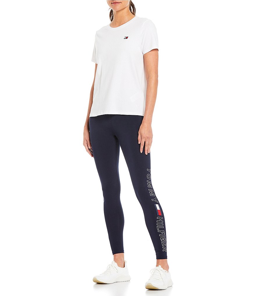 Tommy Hilfiger Sport High RiseFull Length Logo Print Leggings