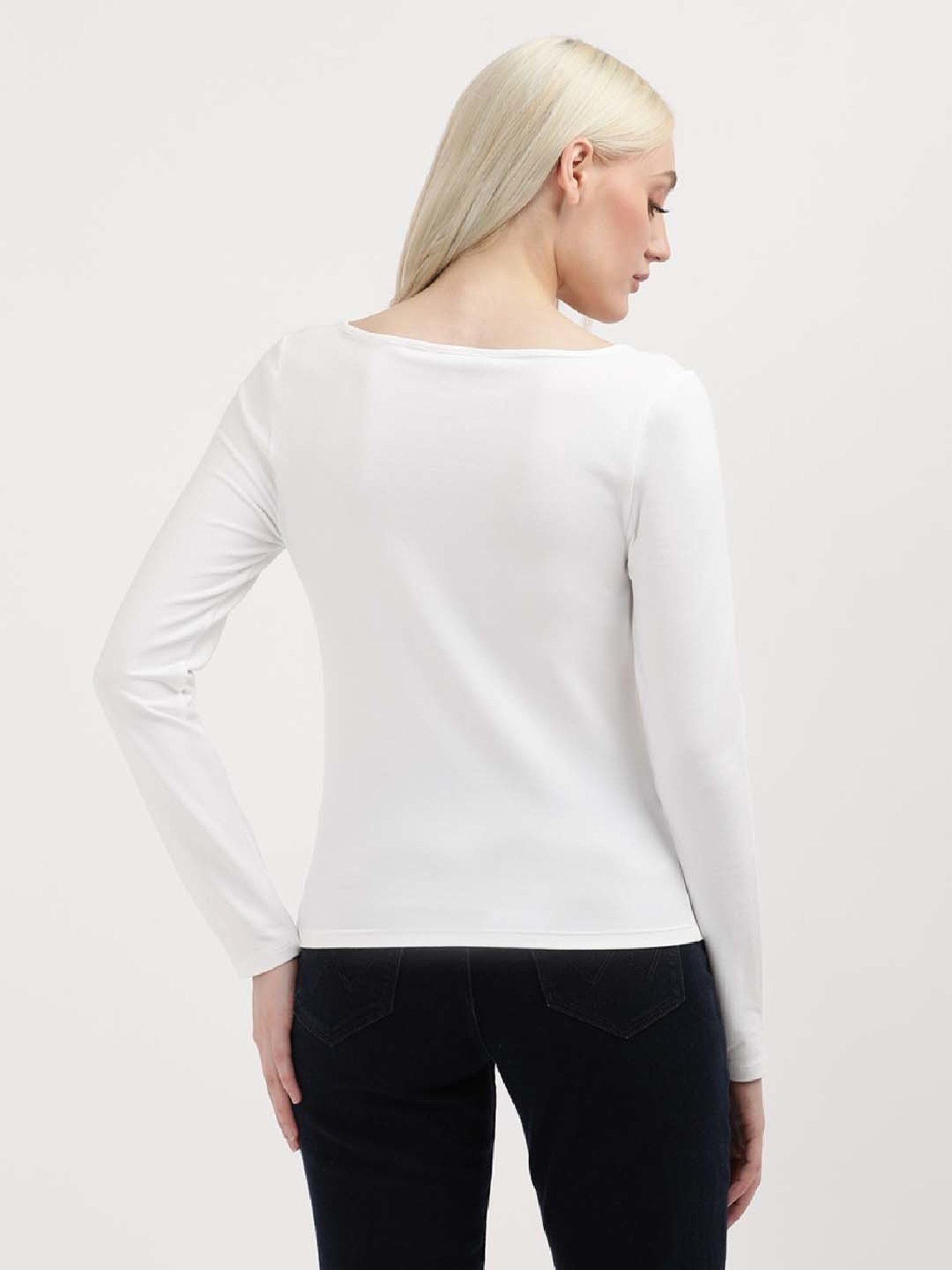 TOMMY HILFIGER White Cotton Logo Print Top