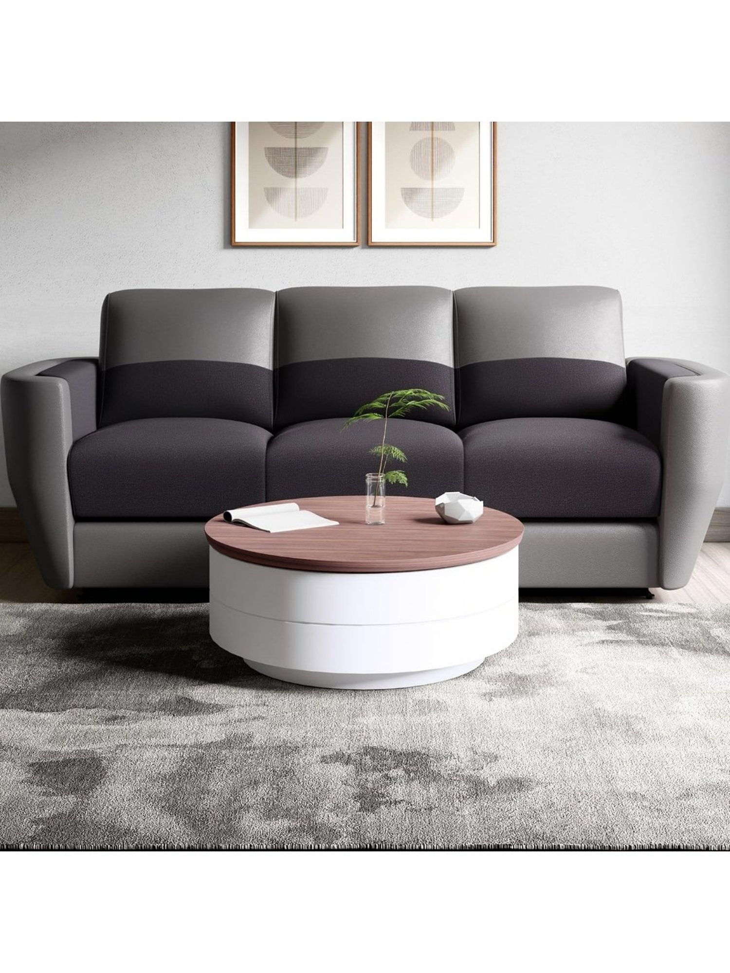 Godrej Interio Discus White Engineered Wood Coffee Table