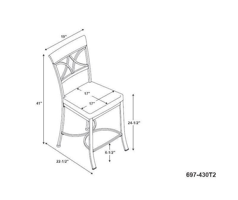 5pc Carter Gathering Dining Sets Cherry Red - Powell Company