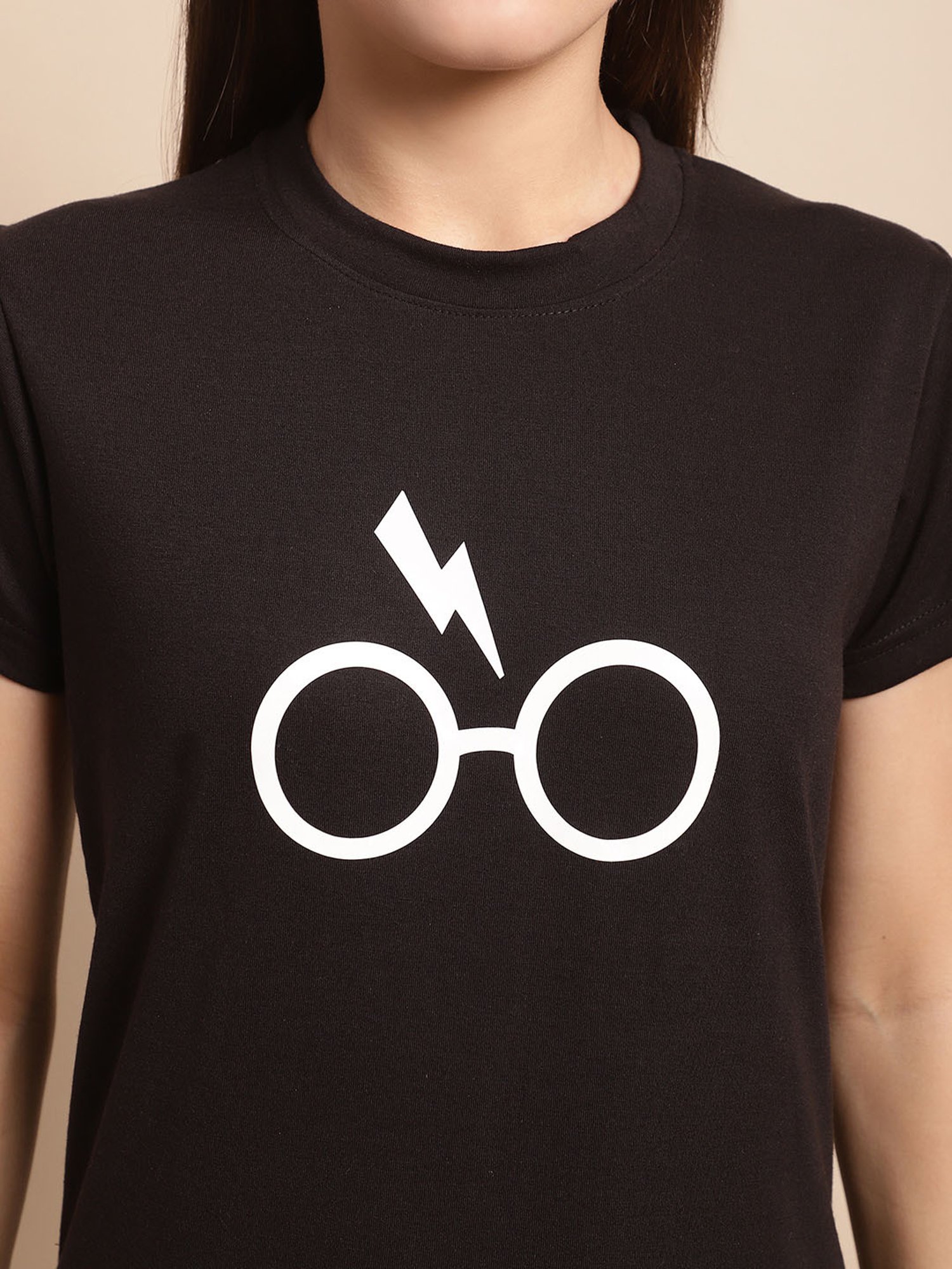 Boston Club Black Printed Top With Pyjamas