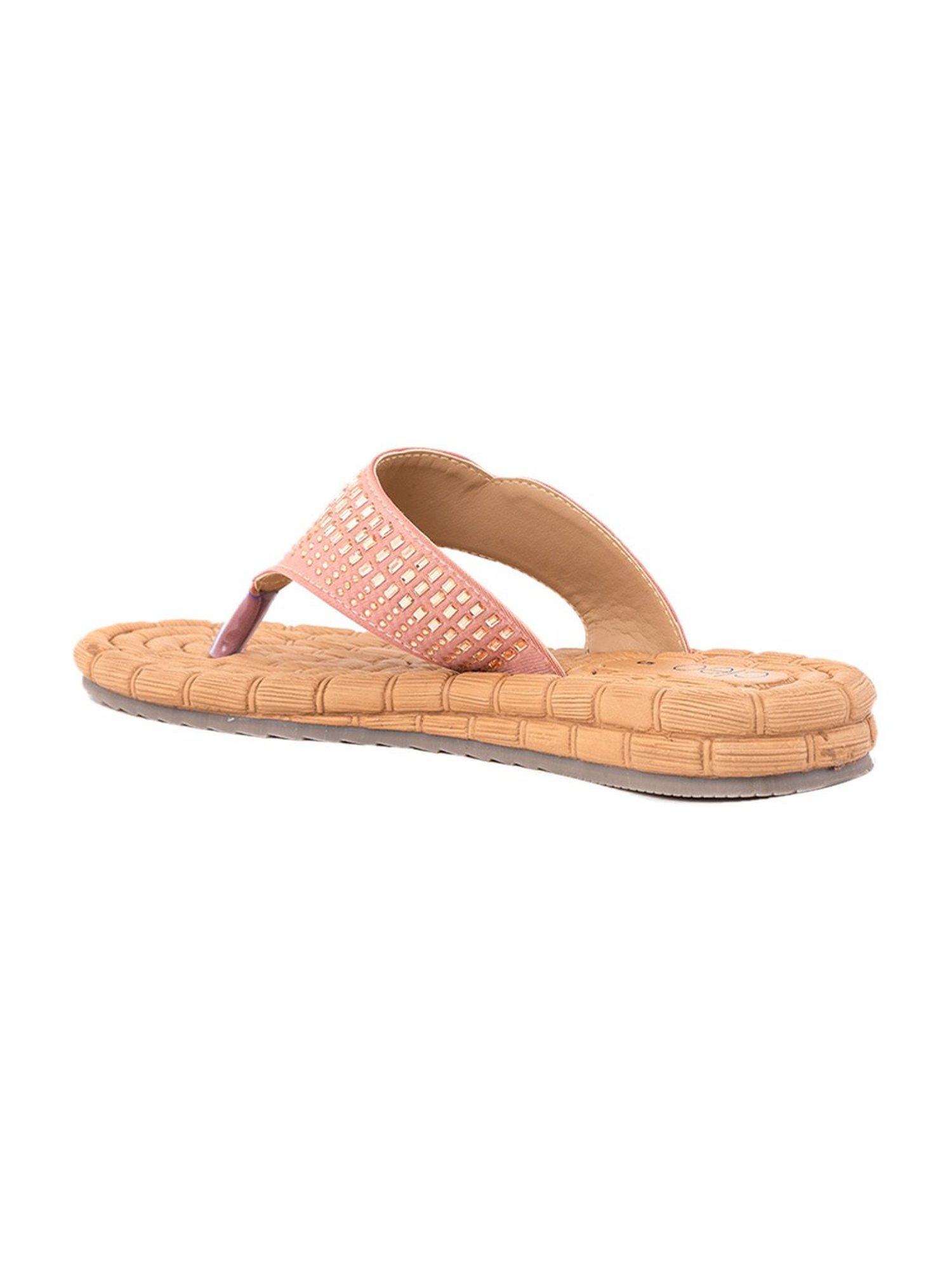 Cleo by Khadims Women's Pink Thong Sandals