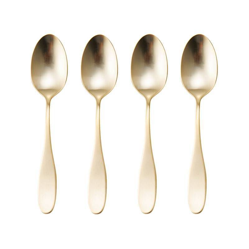 Towle 20pc Stainless Steel Gold Plated Ashwell Silverware Set