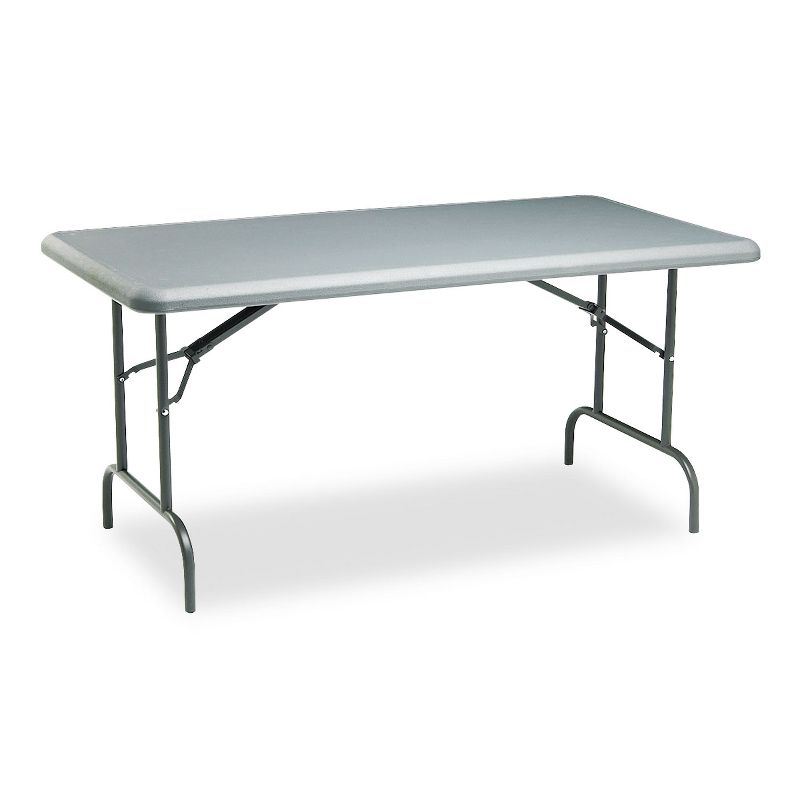 Iceberg IndestrucTables Too 1200 Series Resin Folding Table 60w x 30d x 29h Charcoal 65217